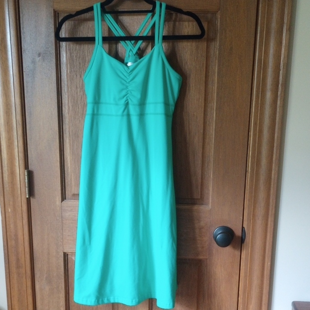 Marmot Green Ruched Halter Sundress